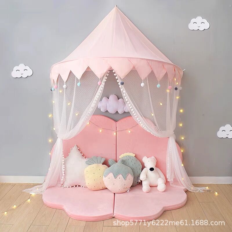ins children's tent kindergarten huanchuang indoor princess room wall hanging bedside decoration bed curtain reading corner reading area