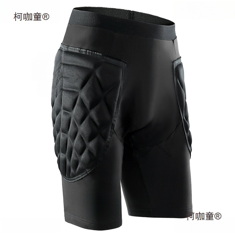 Football Goalkeeper Tight Elastic Pants Sports Anti-Collision Sponge Thickened Shorts Tackle Pants Rugby Yuemaitaibao