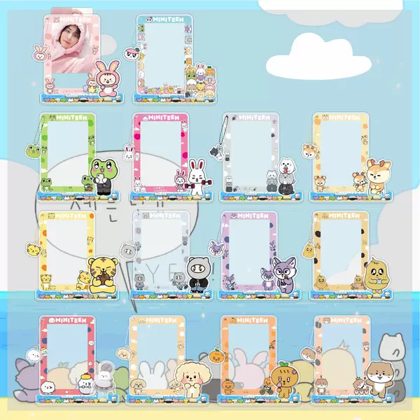 seventeen17 Cartoon Card Photo Frame Brand Love Bean Small Card Storage Pendant Jewelry Star Surrounding