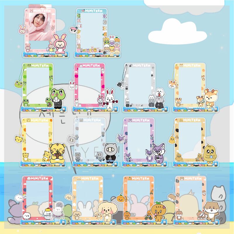 seventeen17 Cartoon Card Photo Frame Brand Love Bean Small Card Storage Pendant Jewelry Star Surrounding