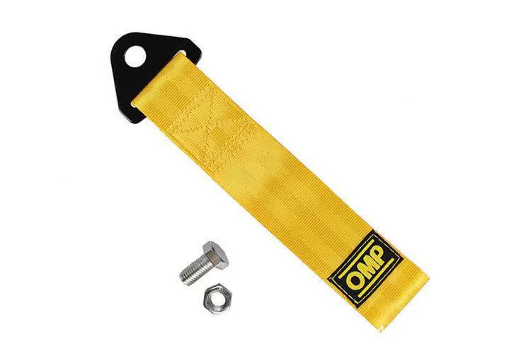 OMP cuerdas de remolque de automóviles modificadas gancho de seguridad delantero de la cuerda de guía delantero de remolque de automóviles con artículos decorativos de correa flotante