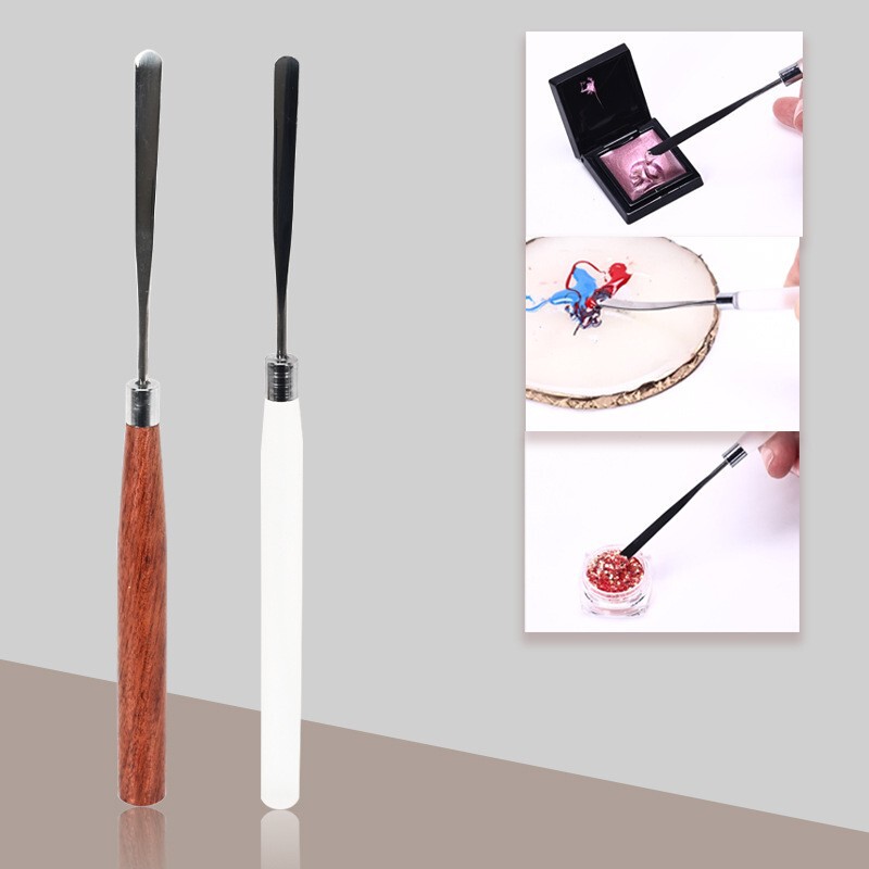 Cross-Border Popular Nail Art Glue Mixing Tools, Wooden and Stainless Steel Mixing Sticks, Available for Bulk Export