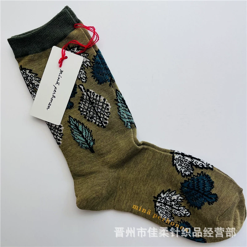 Новые товары все носки MINA бренда Chuanming, ретро литературный цветочный узор