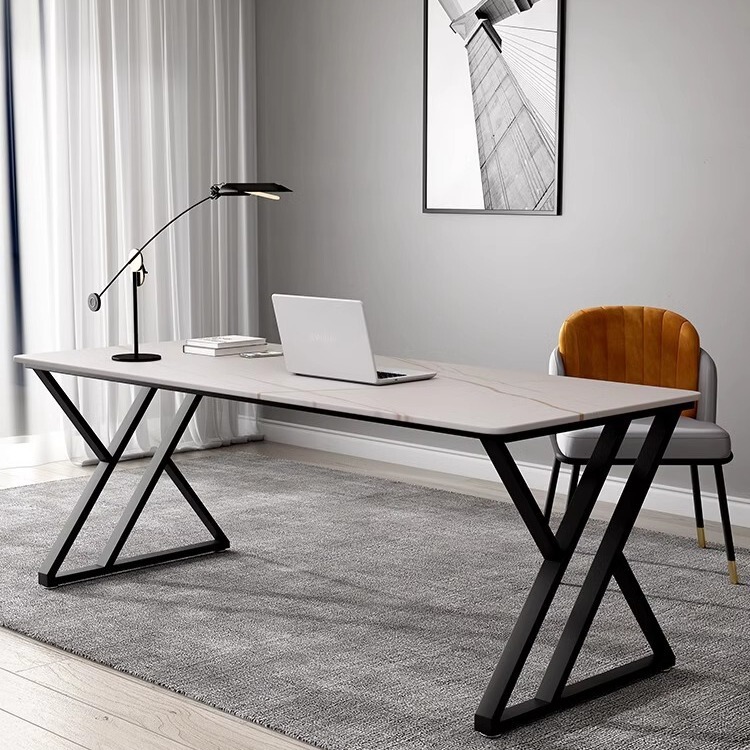 Light Luxury Rock Board Desk Simple Modern Computer Desktop Table Small Apartment Home Bedroom Writing Desk Simple Desk