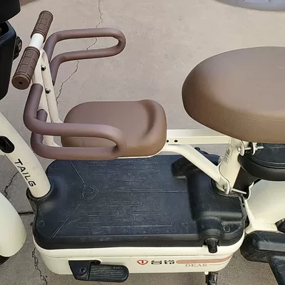 Front-Mounted Child Seat, Electric: Electric car child seat - beige-guardrail