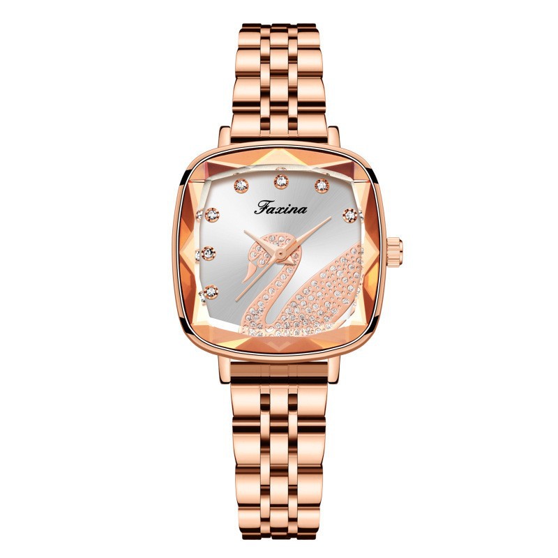 Rose gold shell silver surface