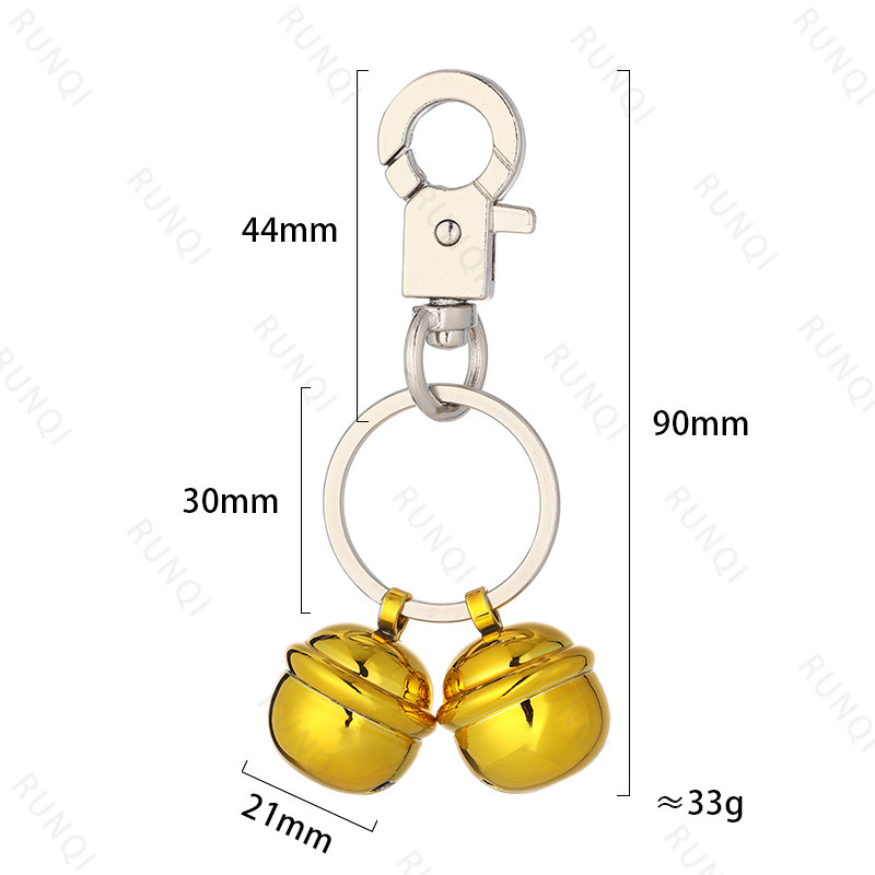 Campana de cobre transfronteriza para perros y gatos, campana para mascotas, nítida, diy, hebilla para perros, llavero, colgante de campana, pequeño colgante