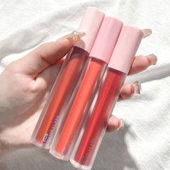 海倫麗人ins絨情迷霧唇釉霧面滋潤不拔干蜜桃色不易掉色唇彩代發