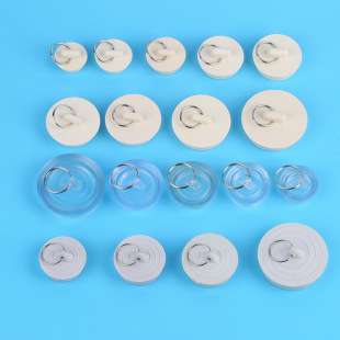 Wholesale rubber water plug with handle silicone plug seal drain outlet sink basin sewer plug plug dust plug