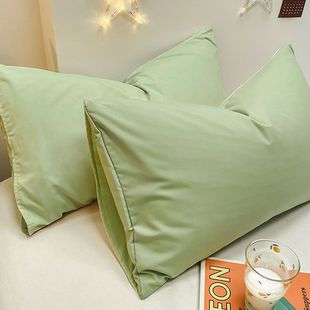 Winter New Solid Color Washed Cotton Sanding Pillowcase Pillowcase Dirty Resistant Pair Super Soft Plain Color Mix and Match Shuangweidong