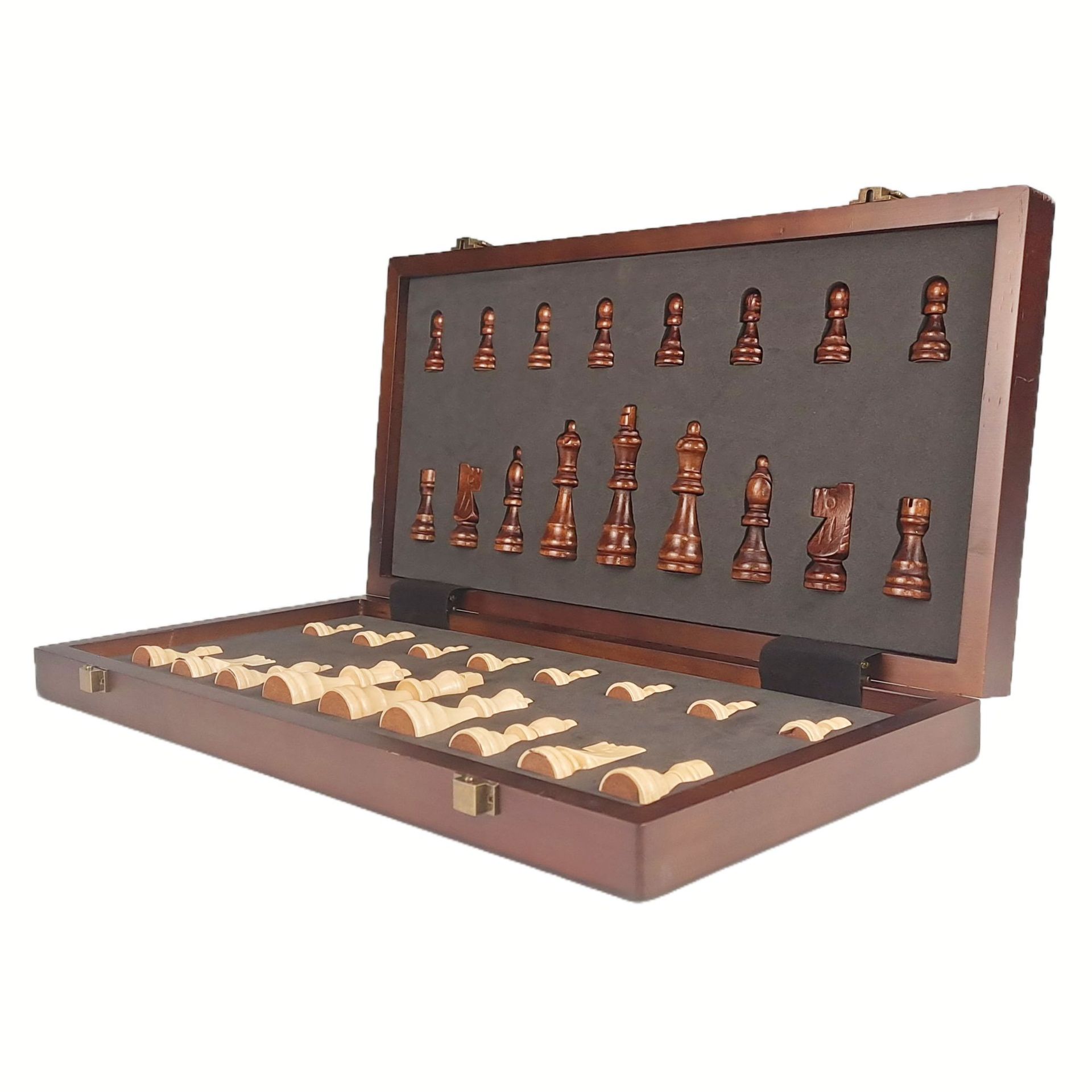 Fabricante al por mayor personalizado ajedrez magnético de madera 15 pulgadas plegable tablero de ajedrez magnético estudiantes niños