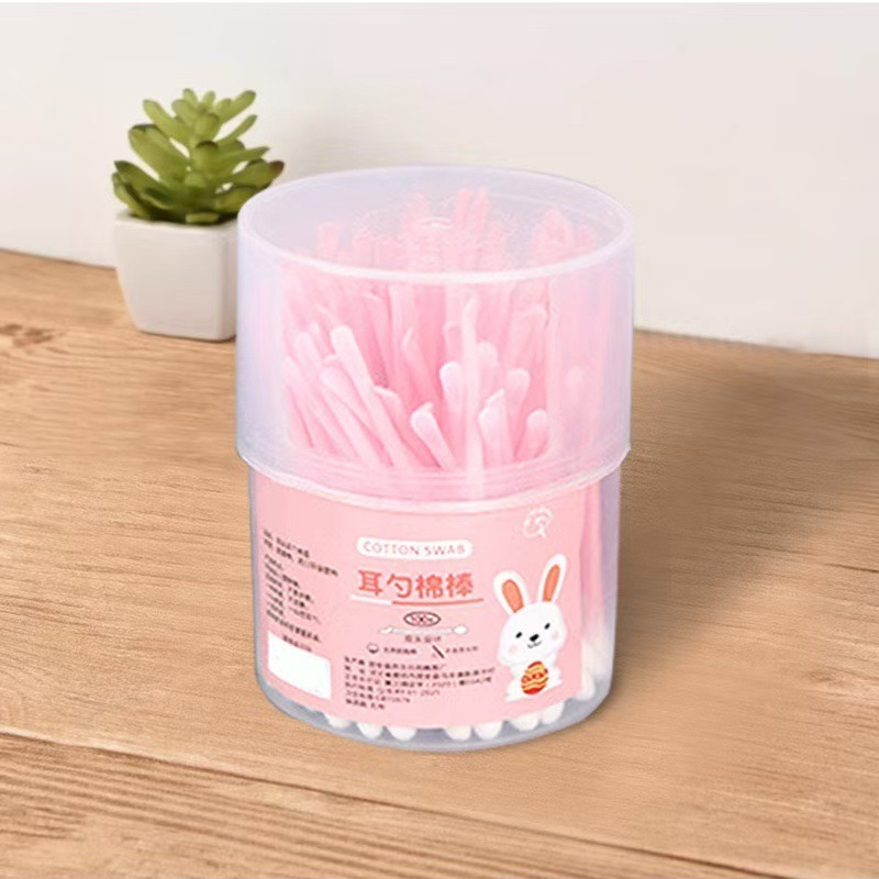 プラスチックコア脱脂綿箱入り耳かきメーカー卸売耳かき綿棒双頭使い捨て耳垢綿棒|undefined