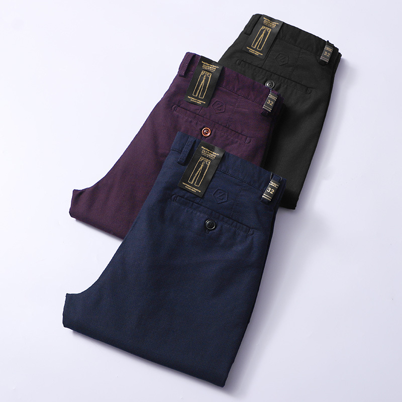 休闲裤男2025欧货春季男裤商务熟风小直筒男士时尚潮流跨境工厂