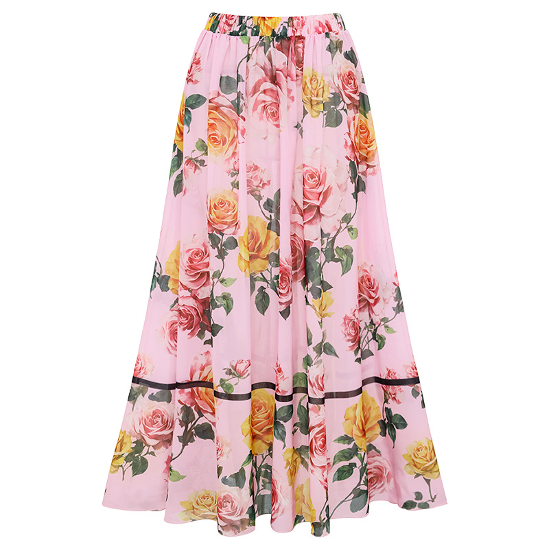2026 trajes de baño europeos y estadounidenses nuevos flores rosadas dulces vacaciones junto al mar set de trajes de baño femeninos explosivos transfronterizos
