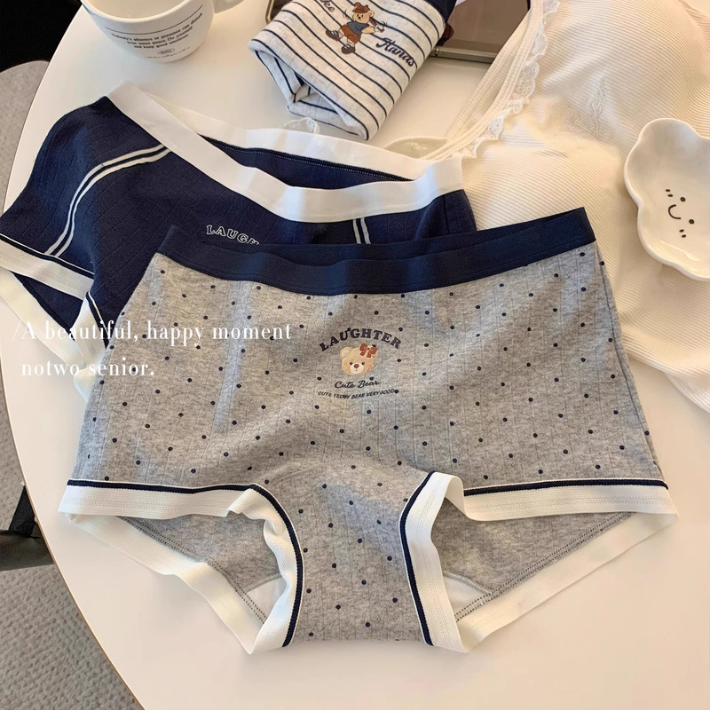 British Bear Underwear Women's Pure Cotton 10A Antibacterial Cotton Crotch 2025 New Autumn and Winter Hip Covering Breathable Cute Four Corners