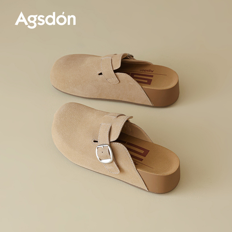 2026 nuevo estilo de primavera para mujeres con un pedazo de zapato con cabeza de bolsillo medio zapatillas casuales