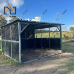 临时马房马厩马圈带顶马棚可拆卸马术用品马场护栏规格尺寸可定制