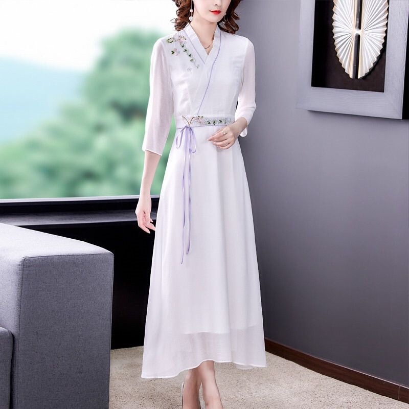 Hanfu Dress for Women, Summer Style, Modernized Chinese Style, Retro, Young Girl Style, 2026 New Model, Suitable for Daily Wear Hanfu Dress for Women, Summer Style, Modernized Chinese Style, Retro, Young Girl Style, 2026 New Model, Suitable for Daily Wear