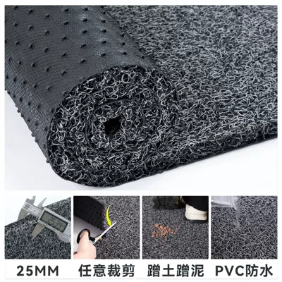 Non-slip Foot Mat Door Carpet – Avtomobil döşəmə paspasları - black-gray-extra-thick-encryption-25mm-6080cm