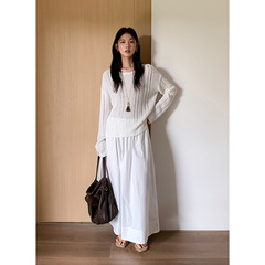 木兰 优雅简约伞裙2025十三行秋季新款韩版高腰时装半身裙女56957