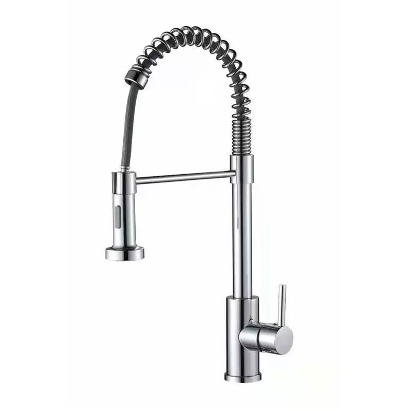 クロスボーダースプリング蛇口キッチン温水シンク食器洗いシンク回転可能なダブルアウトレットユニバーサル防滴蛇口|undefined