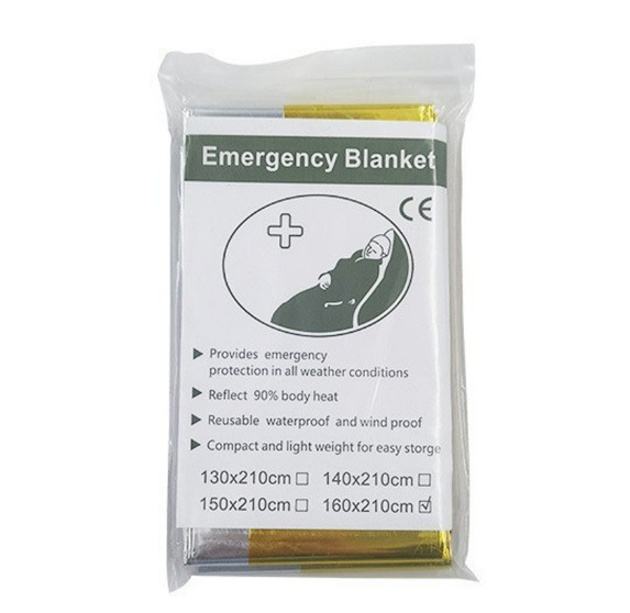 160*210cm 단일 금 비상 담요 OPP