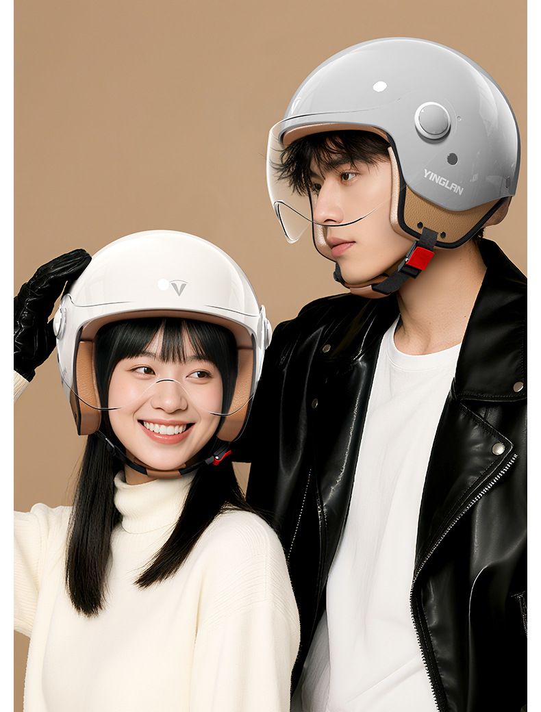3C Certified Motorcycle Electric Vehicle Helmet Winter Half Helmet