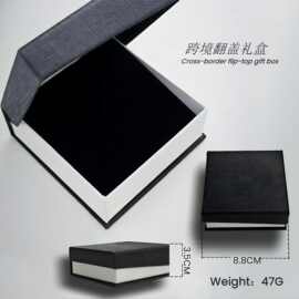 跨境爆款时尚斜边翻盖首饰礼盒精致浪漫玫瑰花礼盒简约高级方形盒