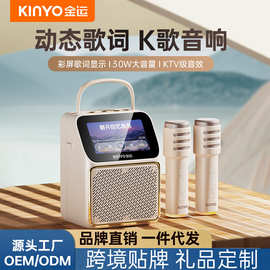 K800新款蓝牙音响悬浮歌词显示屏家庭KTV麦克风话筒音响一体定制