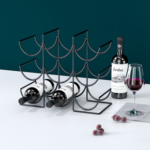 Red Wine Storage Rack Household Wine Rack Ornaments Storage Rack Multi-Bottle Grids for Wine Bottles Simple Desktop Wine Rack