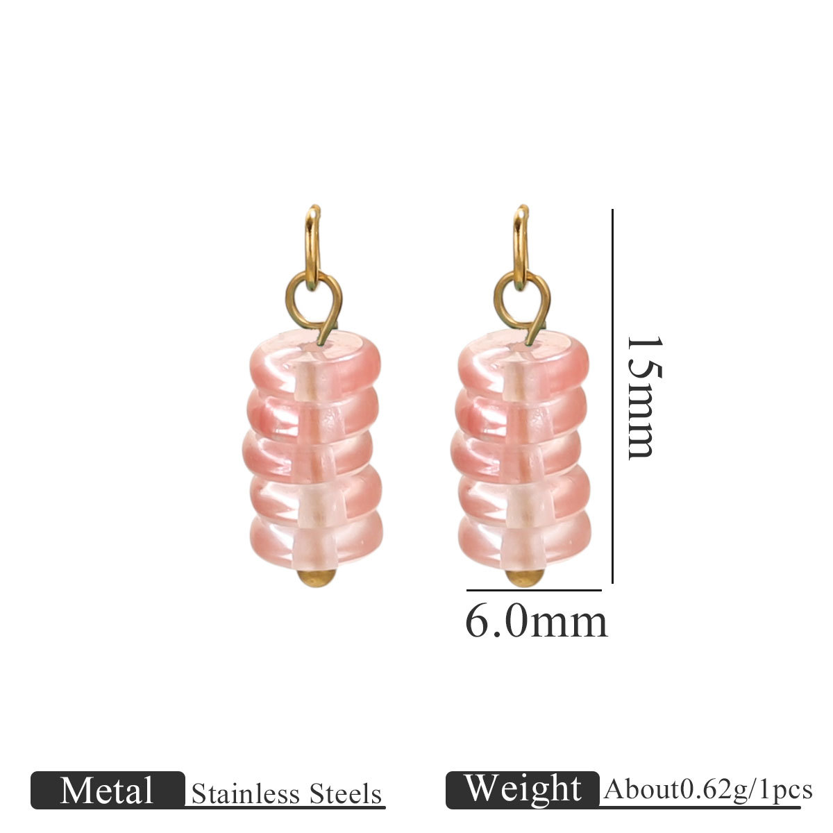 Acero inoxidable ojo de tigre piedra piedra natural perlas DIY joyería hecha a mano cuentas pendientes pulseras accesorios