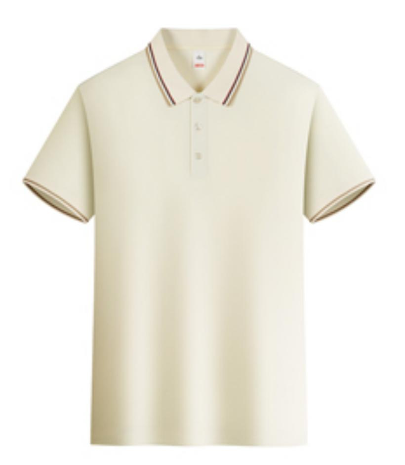 2025 verano fresco, transpirable, ligero, lujo, fragancia, algodón de imitación, solapa de color sólido, camisa POLO en vivo, camiseta de manga corta