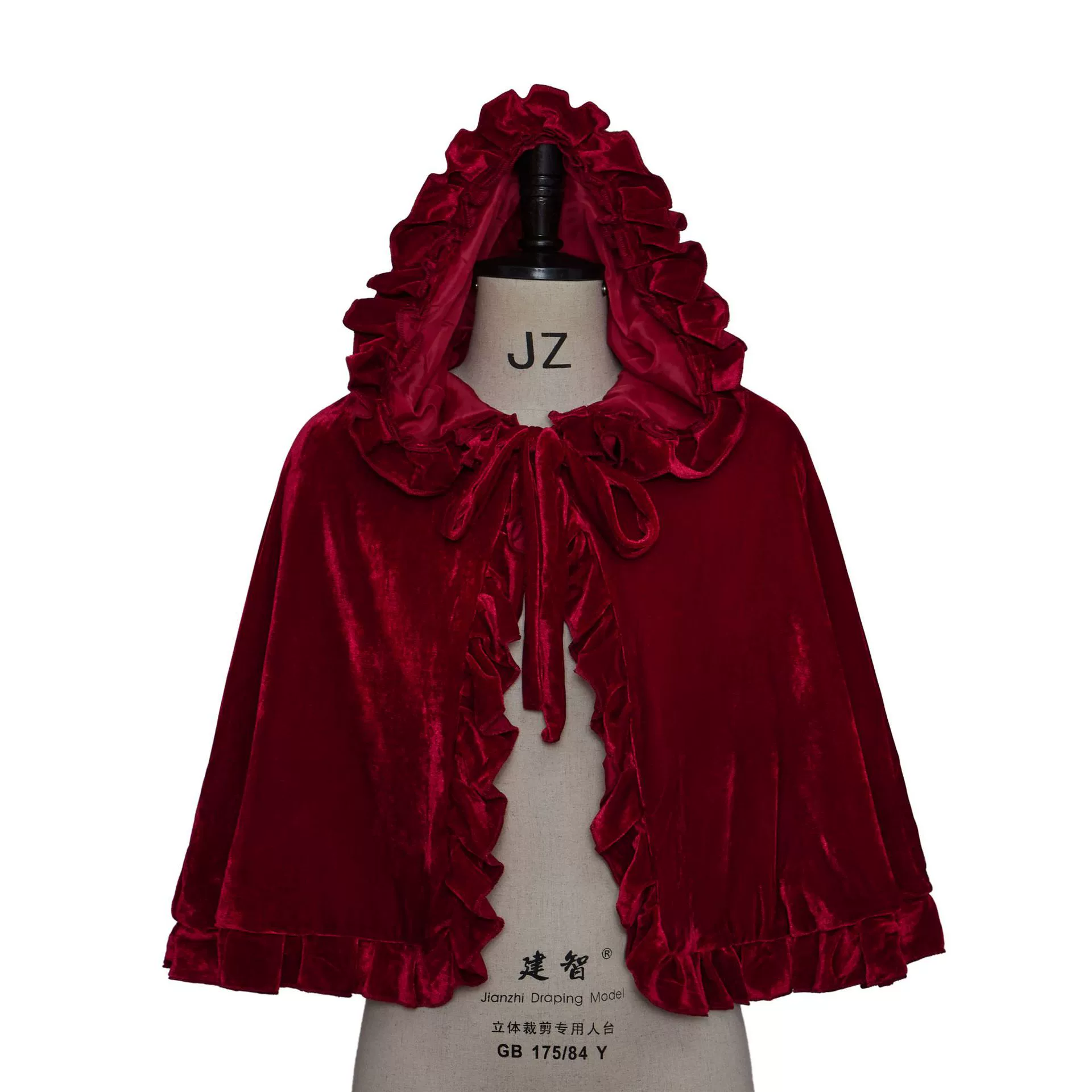 Новый Хэллоуин Аниме Ролевой костюм Короткий плащ с кружевной капюшоном Плащ Рождественская вечеринка Шаль