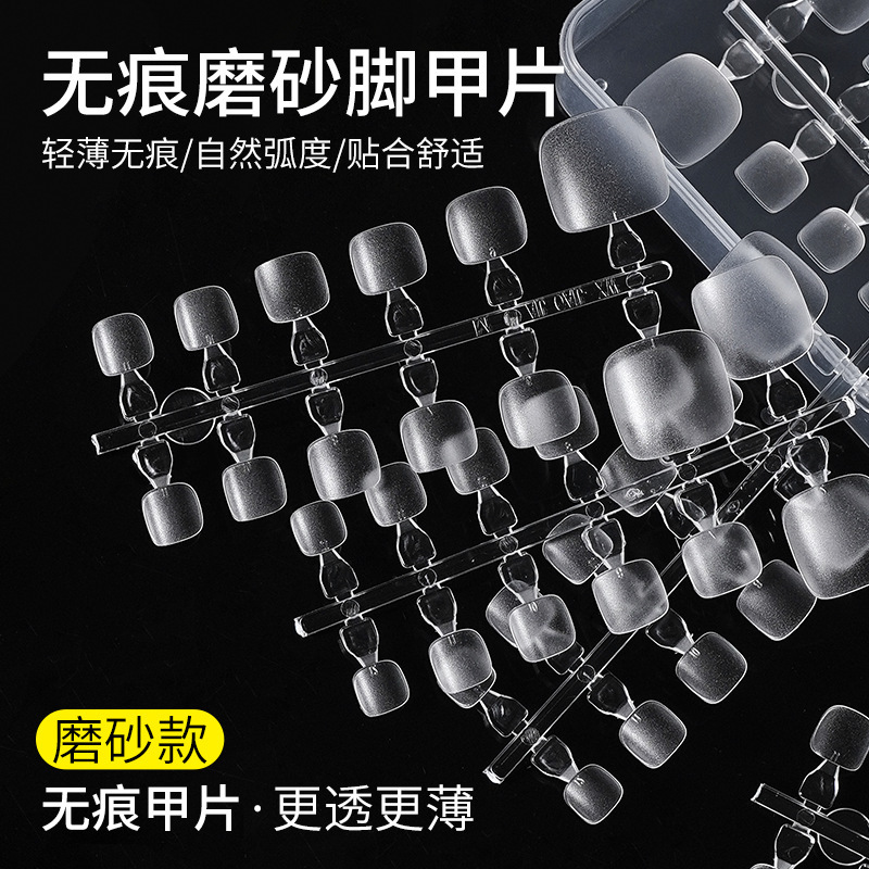 Nail wear nail special size toe nail piece fold seamless frosted non-carved grinding fake nails full stick toenail wholesale Nail wear nail special size toe nail piece fold seamless frosted non-carved grinding fake nails full stick toenail wholesale