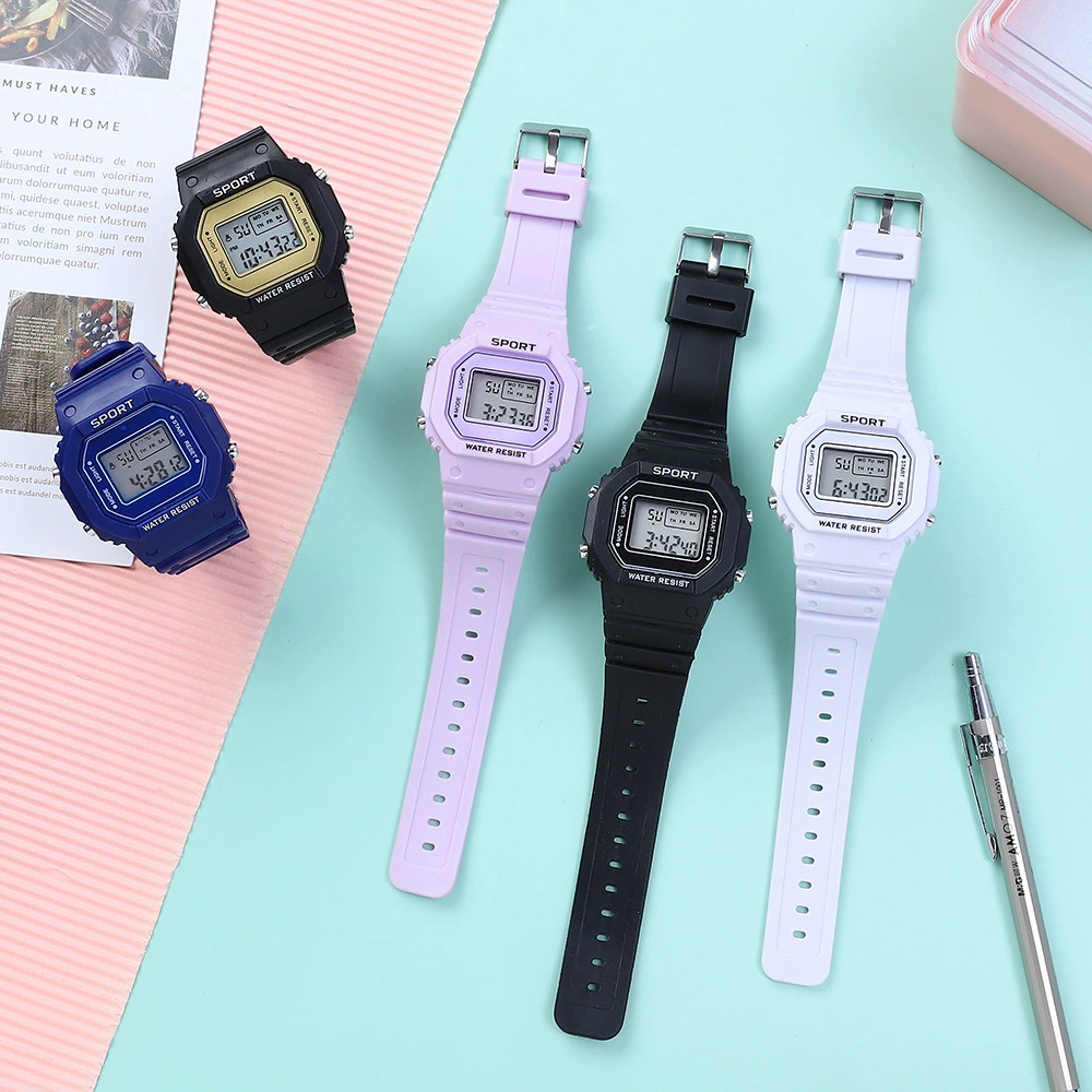 Часы Macaron Girl INS Harajuku Celestial Sports Elementary School Primary School Primary Schools Simple and Waterproof Electronic Watch