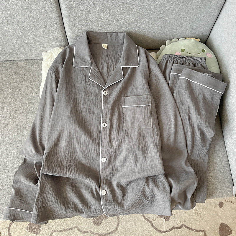 Cotton double length-dark gray / Men's size l [recommended 50-60kg]