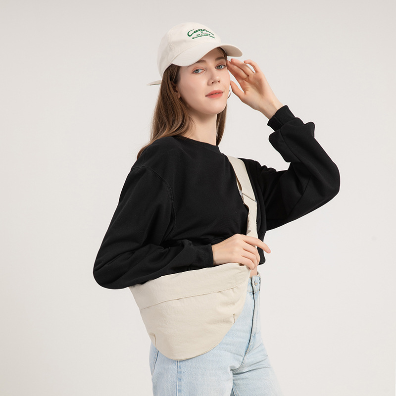 Bolso de pecho de moda de gran capacidad japonés, relajado, ligero, casual, tendencia, bolso de mensajero, bolso de hombro portátil transpirable y versátil