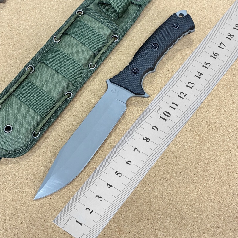 Cross-Border Hot-Selling Pacific High-Hardness One-Piece Outdoor Survival Self-Defense Tactical Knife Portable Straight Knife Wilderness Survival Knife