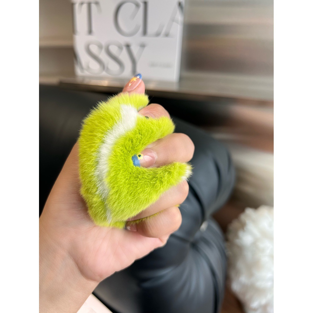 [Lindo poco de tenis] Conejo Rex piel tenis coche llavero colgante bola La felpa bolsa mochila adornos regalo