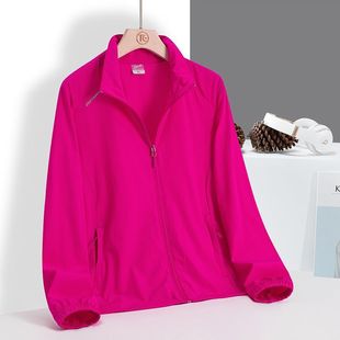 Ice Silk Sun-Drying Women's Light and Breathable Stand-Up Collar Jacket Summer Uv Hooded Sun-Drying Women's Outer Wear