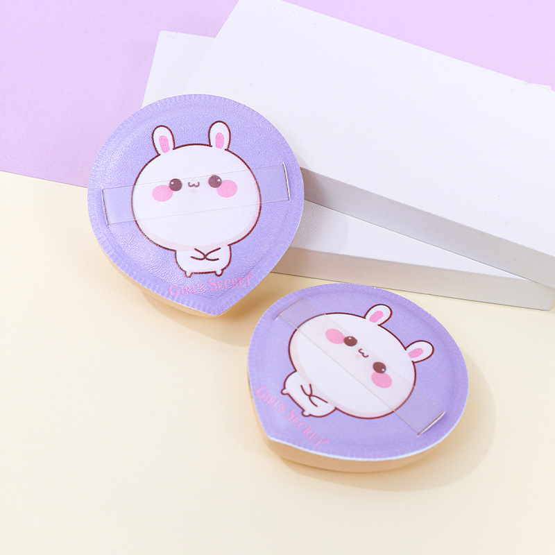 Personalizado de fábrica 100 puntos de soplo de polvo de algodón de azúcar sin comer polvo Q bomba conejo serie planeta gota de agua maquillaje esponja cojín de aire