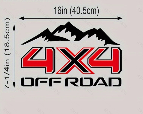 Amazon nuevo FX4 coche pegatinas 4X4 OF ROAD venta caliente pegatinas impermeables