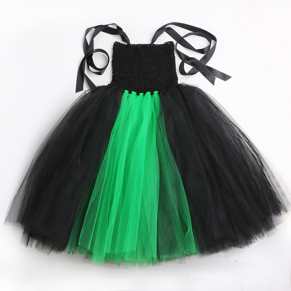 Ropa para niños Ropa para niños Falda de bruja Disfraz de Halloween para niños Vestido de falda de tul de malla para niña Sleeping Curse_voghion.com