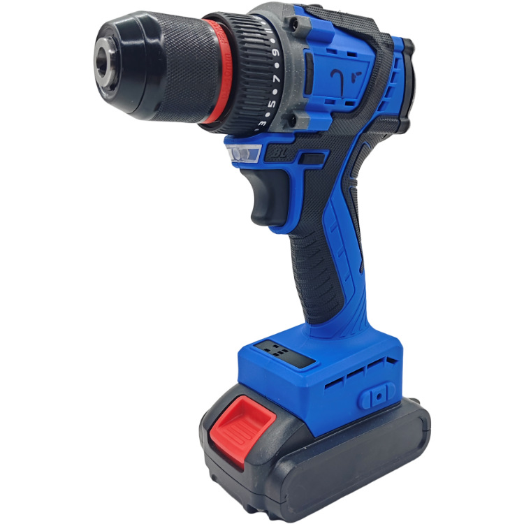 Conjunto de taladro eléctrico de litio sin escobillas de 21V transfronterizo, taladro manual de alta potencia sin escobillas, conjunto de taladro perforado, par súper