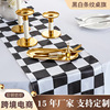 Modern simplicity Nordic new black and white striped table flag hotel light luxury dining table cloth coffee table shoe cabinet