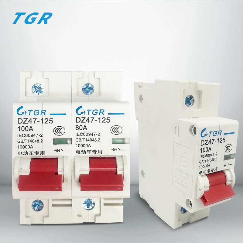 Воздушный выключатель электромобиля TGR 80A100A защита от перегрузки трехколесный воздушный открытый Электрический мотоцикл автоматический выключатель Универсальный