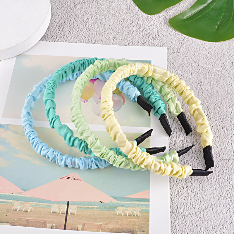 Fashion Candy Color Solid Color Sponge Wide-sided Headband Wholesale display picture 1