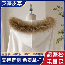 仿貉子毛领帽条加扣眼 卫衣棉服毛衣夹克通用