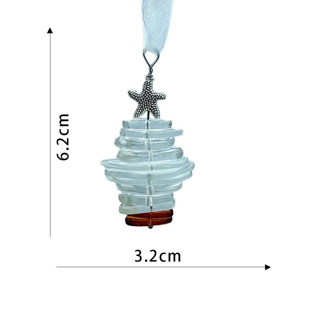 Zibi océano decoración de Navidad Cristal de mar colgante de Navidad océano árbol de Navidad ornamento