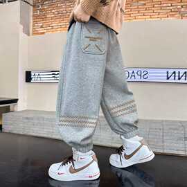 男童春秋款宽松束脚卫裤中大童韩版潮牌运动裤儿童洋气休闲长裤